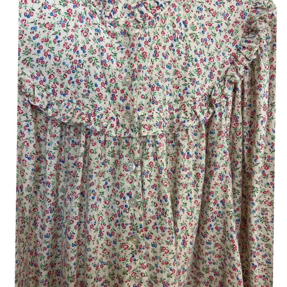 Doen Women’s 'Caton' Morning Glory Floral Mini Nightgown White Est X-Small Small - Picture 12 of 13